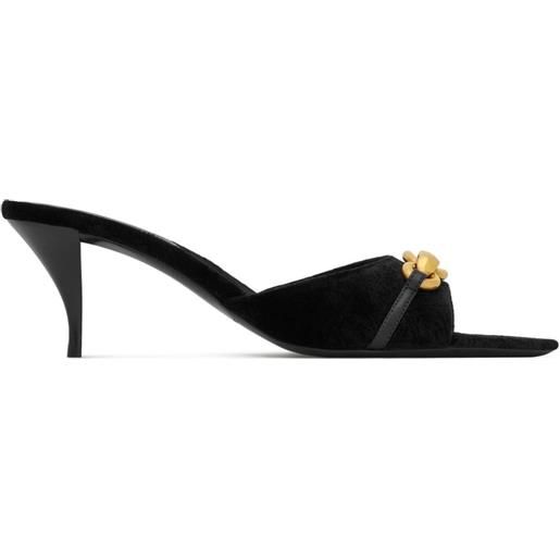 Saint Laurent sandali con ciondoli con dettaglio a catena 60mm - nero