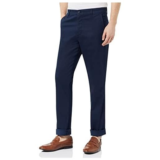 Dockers original chino slim hemp, pantaloni uomo, blu (navy blazer), 40w / 32l