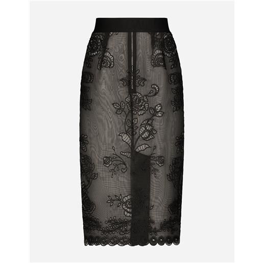 Dolce & Gabbana crinoline calf-length skirt with inlay embellishment