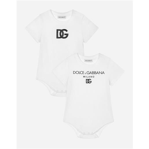 Dolce & Gabbana set regalo 2 body in jersey stampa logo