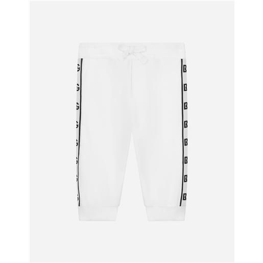 Dolce & Gabbana pantalone jogging in jersey con banda laterale logata