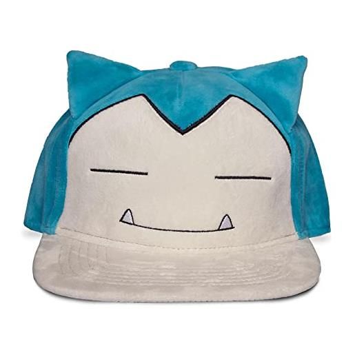 Pokémon snorlax soft plush unisex cappello blu/bianco 80% poliestere, 20% cotone