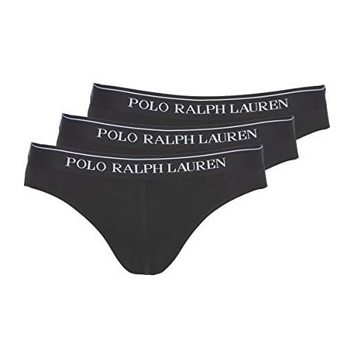 Polo Ralph Lauren 3 packs classic briefs pantaloncini, schwarz (black a0001), s (pacco da 3) uomo
