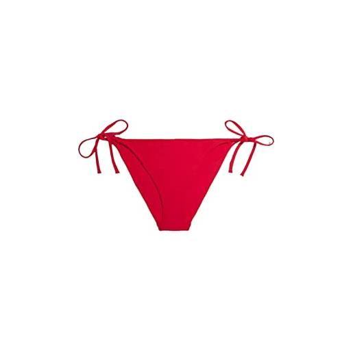 Calvin Klein slip bikini allacciatura laterale donna sportivo, rosso (cajun red), xl