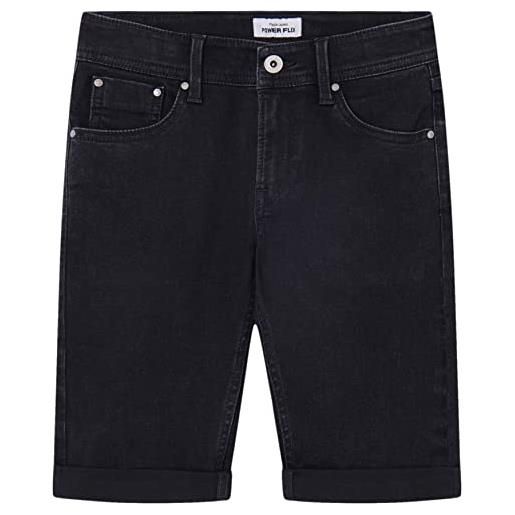 Pepe Jeans becket short, pantaloncini bambini e ragazzi, nero (denim-xr0), 14 anni
