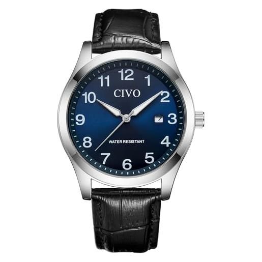 Mensor Orologio Uomo Analogico Quadrante Blu - Cinturino Blu - Data