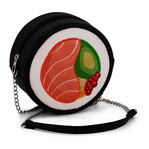 Oh My Pop! maki-borsa a tracolla sushi, nero, 15.5 x 15.5 cm