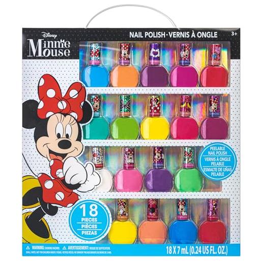 Townley Girl disney minnie mouse set di smalti per unghie per bambini (18 pezzi) | smalto non tossico e rimovibile | regalo per bambini dai 3 + di Townley Girl