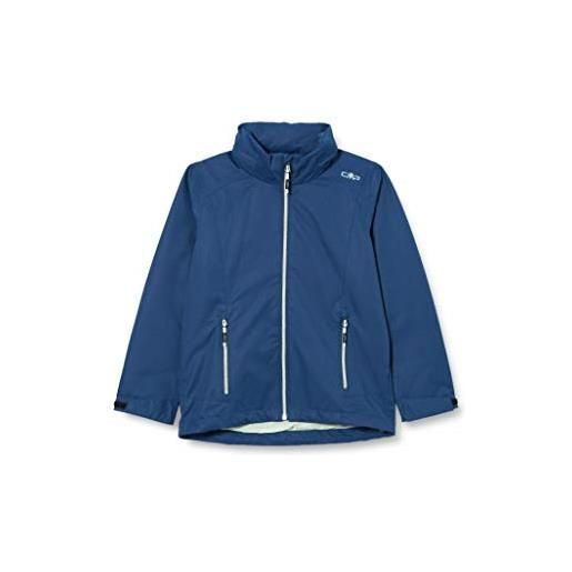 CMP - giacca in twill da bambini con cappuccio removibile, blue, 104