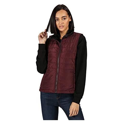 Regatta westlynn b/w gilet donna senza maniche isolante con pelliccia scollo interno, bodywarmers, dark burgundy, fr: 2xl (taille fabricant: 20)