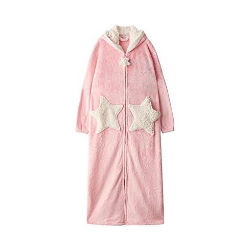 Vestaglia donna invernale abbottonata pile - Fleece buttoned winter woman's  dressing gown