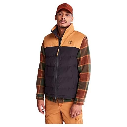 Timberland welch mountain durable water repellent puffer vest wheat boot/black t-shirt, xxl uomo