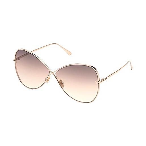 Tom Ford occhiali da sole nickie ft 0842 shiny rose gold/brown shaded 66/9/135 donna