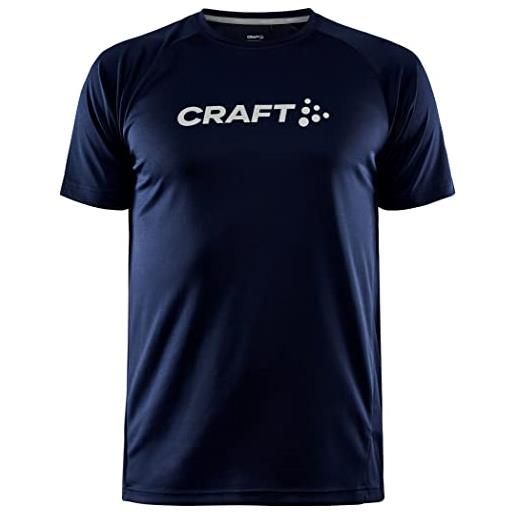 Craft core unify logo t-shirt uomo nero 2022 maglietta da corsa a maniche corte, fuoco , m