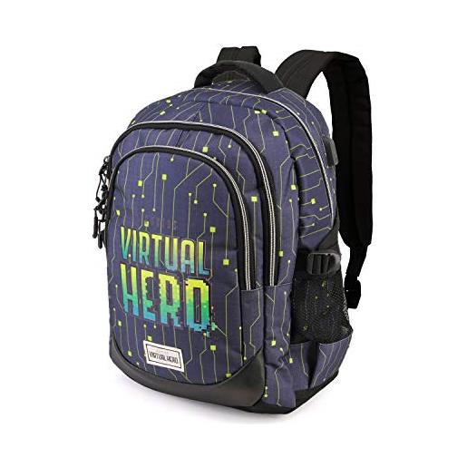 Karactermania virtual hero omg-running hs backpack zaino casual, 44 cm, 21 liters, multicolore (multicolour)