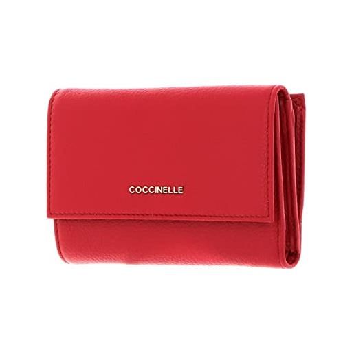 Coccinelle portafoglio Coccinelle metallic soft con zip portafoglio ruby donna 14x10x2 cm