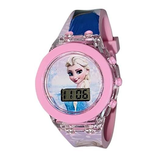 AIGLET orologi per bambini per bambine | orologio digitale per bambini con luce da discoteca | giocattoli per ragazzi di 7 anni, rosa- frozen, orologio da discoteca per bambini