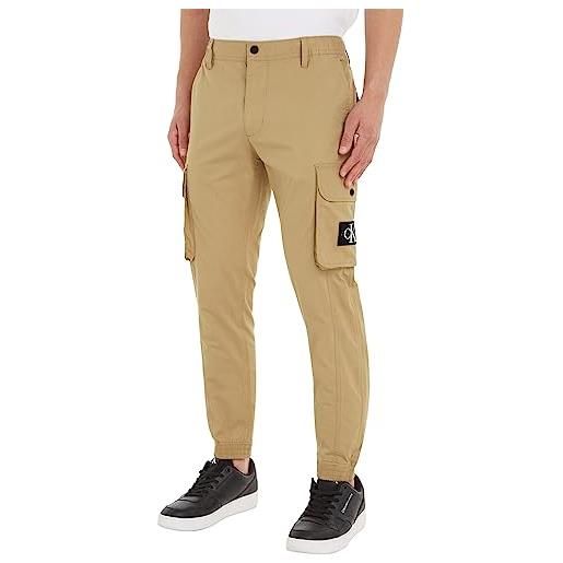 Calvin Klein Jeans pantaloni uomo skinny washed cargo, beige (travertine), s