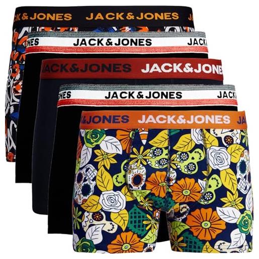Jack & jones - boxer da uomo, confezione multipla, confezione da 5 confezione da 5 pezzi colorati 23. M