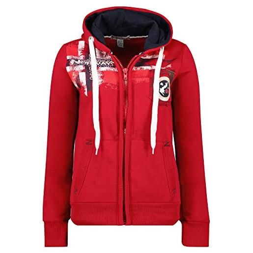 Geographical Norway fespote lady - felpa da donna con cappuccio (rosso, s)