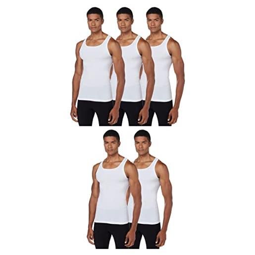 Hanes Ultimate men's 5-pack comfort. Blend tank with freshiq, white, x-large