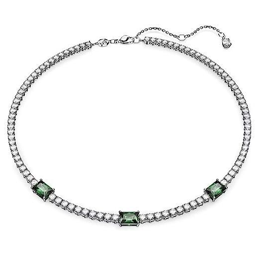 Swarovski collana da donna matrix verde placcato rodio 5666168