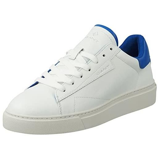 Gant footwear mc julien, scarpe da ginnastica uomo, white/silver, 43 eu