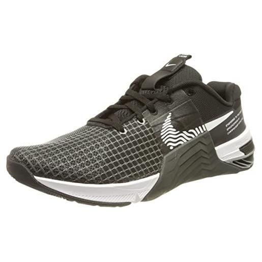 Nike metcon 8, scarpe da corsa donna, nero (black white dk smoke grey smok), 42 eu stretta