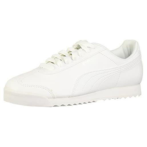 Puma roma basic, scarpe da ginnastica basse uomo, bianco (white/light gray), 38 eu