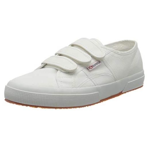 Superga 2750 cot3strapu - scarpe da ginnastica basse unisex - adulto, bianco (white 901), 40 eu, pair