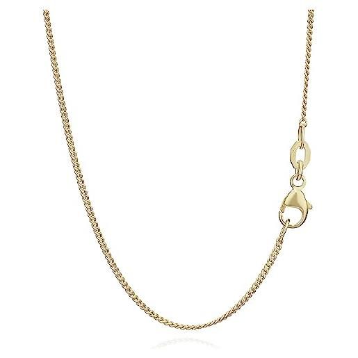 NKlaus collana 45cm catena a cordoncino oro giallo 750 18 carati collana da donna fine catena d'oro di design 2308