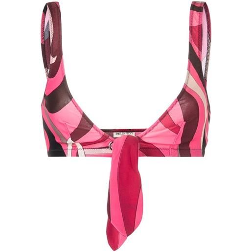 PUCCI top bikini con stampa - rosa