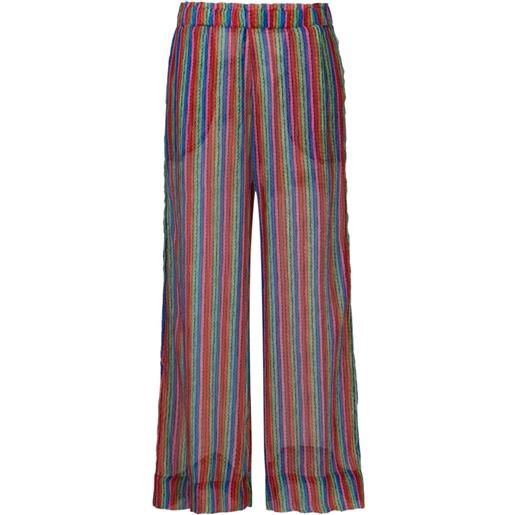 Amir Slama pantaloni con stampa semi trasparenti - multicolore