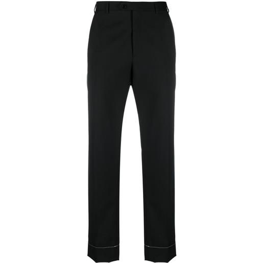 Brioni tailored straight-leg trousers - nero
