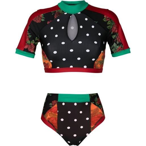 Amir Slama bikini con design patchwork - multicolore