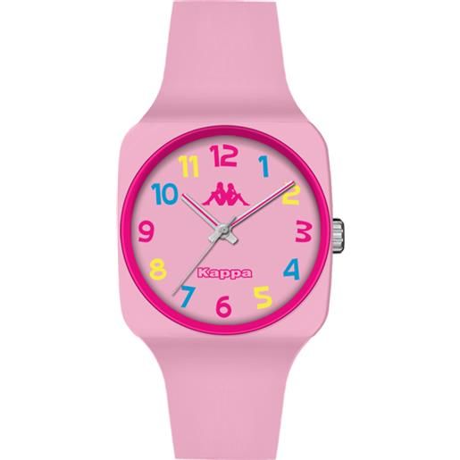 Kappa orologio da donna 29mm silicone rosa silicone rosa rosa quarzo 3atm - kw-016