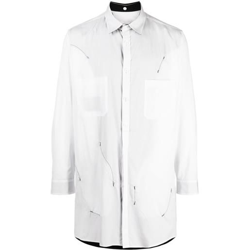 Yohji Yamamoto camicia con stampa grafica - bianco