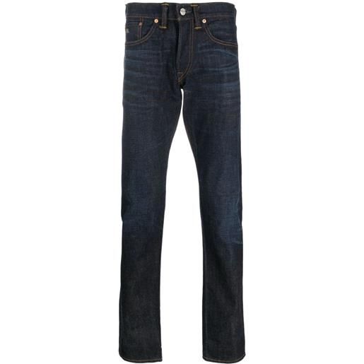 Ralph Lauren RRL jeans slim con ricamo - blu