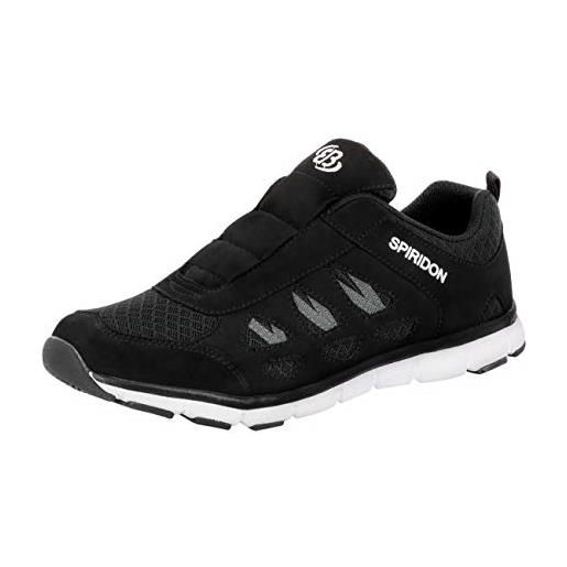 Brütting spiridon fit slip in, scarpe da corsa unisex adulto, nero bianco, 38 eu