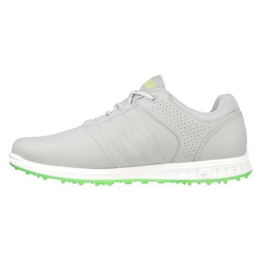 Skechers scarpe da golf pivot spikeless, uomo, bianco/grigio, 42.5 eu