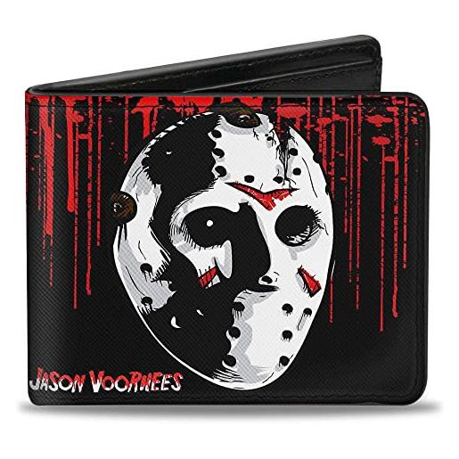 Buckle-Down buckle down jason voorhees jason mask4 + friday the 13th blood sp portafoglio a 2 strati, multicolore, taille unique
