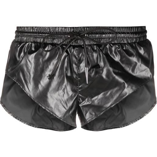 Mugler shorts con coulisse - nero