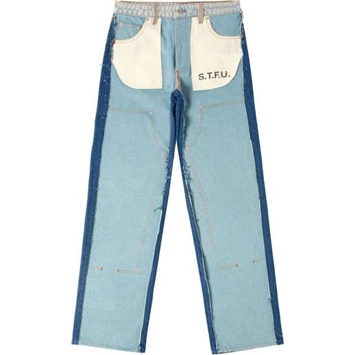 Heron Preston jeans a vita media - blu