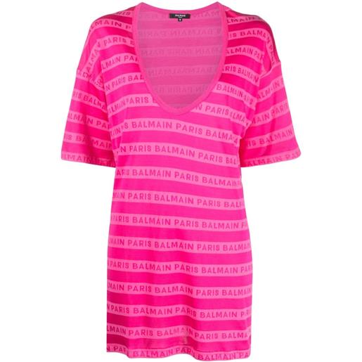 Balmain t-shirt con stampa - rosa