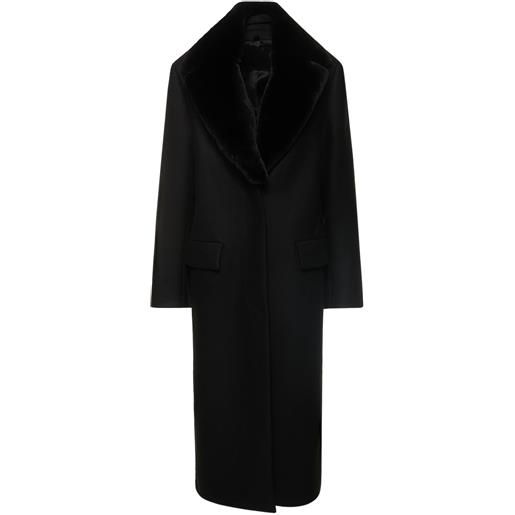 TOTEME cappotto in misto lana / collo in shearling