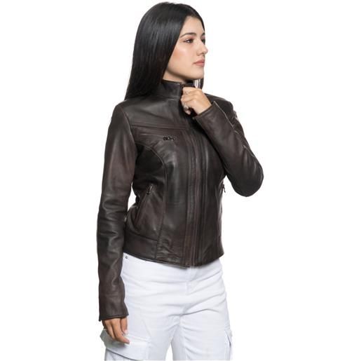 Leather Trend kelly - giacca donna testa di moro in vera pelle
