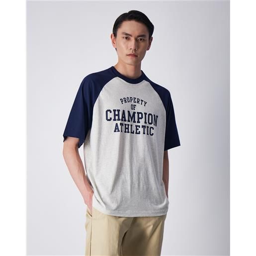 Champion athletic t-shirt girocollo bianco uomo