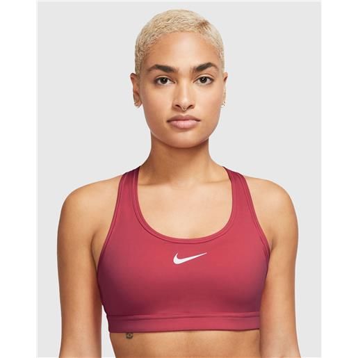 Nike swoosh bra medium support rosso donna