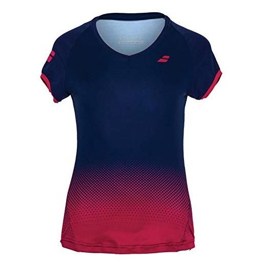 Babolat compete cap sleeve top g, maglietta unisex-bambini, blu, rosso acceso (estate blue), 6-8 anni