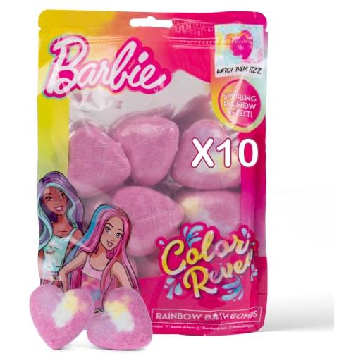 Barbie bombe da bagno a forma di cuore profumate ed effervescenti per bambine, accessori Barbie originali